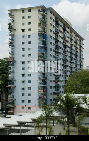 Älteren Hochhaus Wohngebäude in Kuala Lumpur, Malaysia Stockfoto