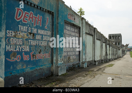 Pudu Gefängnis, Kuala Lumpur, Malaysia. Dieses Gefängnis, jetzt stillgelegten, viele Drogenstraftäter statt. Stockfoto