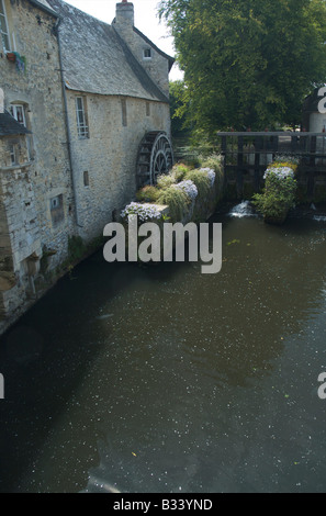 Wasserrad Bayeux Normandie Frankreich Stockfoto