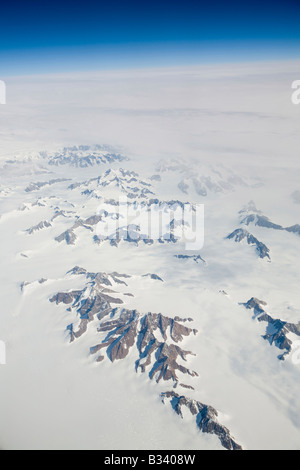 Nunataks auf der Eisdecke Ostgrönland Stockfoto