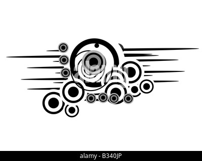 Textbox mit Kreisen Stockfoto