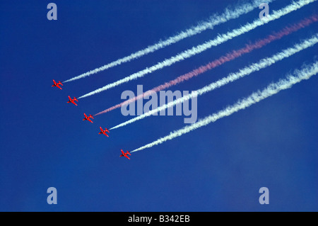 Rote Pfeile Kunstflug Display Team Stockfoto
