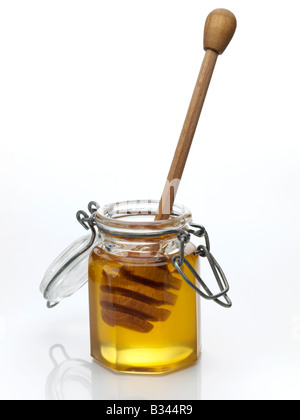 Honig aus Holz Wagen Tropfer Stockfoto