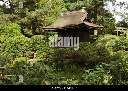 UK Cheshire Knutsford Tatton Hall Gärten japanischer Garten Shinto Schrein Stockfoto