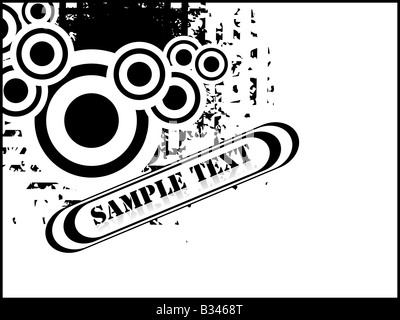 Textbox mit Kreisen Stockfoto