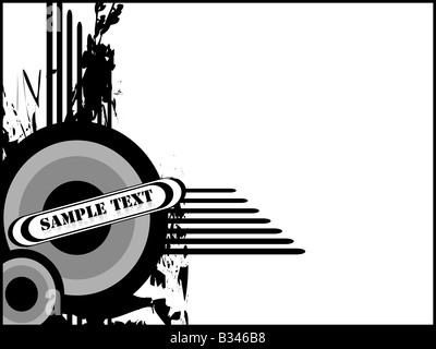 Textbox mit Kreisen Stockfoto