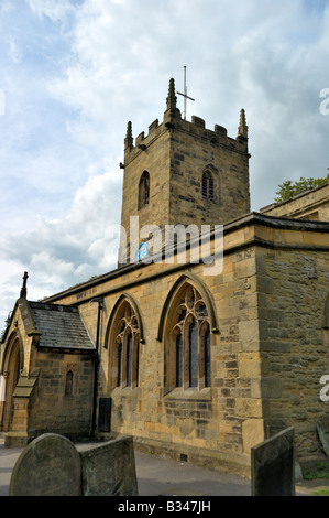 Der Pfarrei Kirche St. Lawerence, Eyam, Derbyshire, England Stockfoto