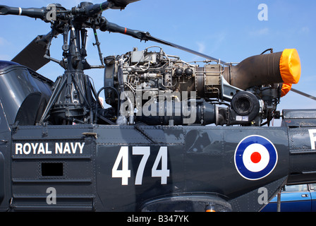 ROLLS ROYCE, (DE HAVILLAND) GNOME MOTOR. WESTLAND WASP H.A.S. 1. Stockfoto