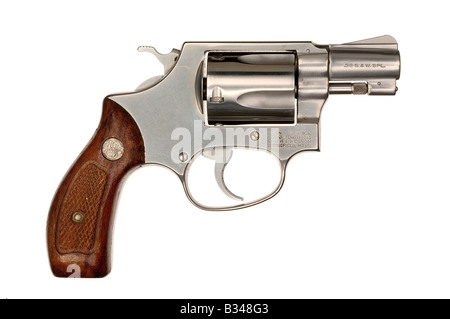 Smith und Wesson 38 Revolver Pistole Stockfoto