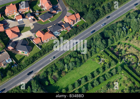 Luftaufnahme der moderne Wohnsiedlung, Norfolk, england Stockfoto