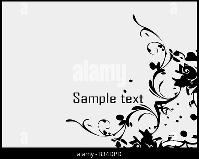 Swirly Design mit Grunge und Sample text Stockfoto