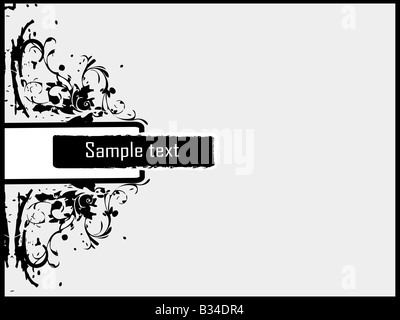 Swirly Design mit Grunge und Sample text Stockfoto