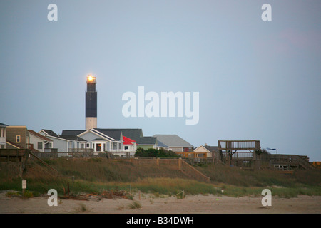 Oak Island Lighthouse, Caswell Strand, Oak Island, North Carolina Stockfoto