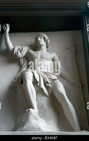 Statue in Eglise-St-Gervais-Saint-Protais-Paris Frankreich Stockfoto