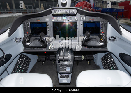 Cessna Mustang Cockpit Leichtflugzeug Farnborough Air Show 2008 Stockfoto