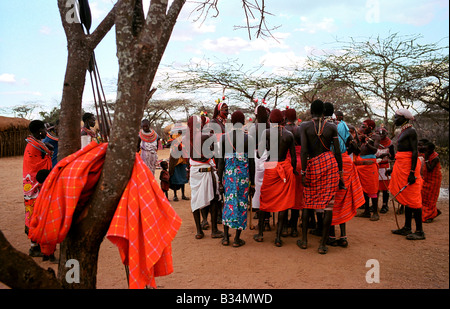 Kenia, Laikipia Plateau. Laikipiak Massai Stockfoto