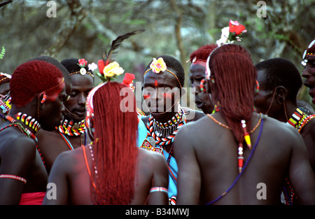 Kenia, Laikipia Plateau. Laikipiak Massai Stockfoto