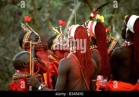 Kenia, Laikipia Plateau. Laikipiak Massai Stockfoto