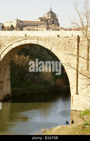 Puente de Alcántara (Alcántara Brücke), Tejo, Toledo, Spanien Stockfoto