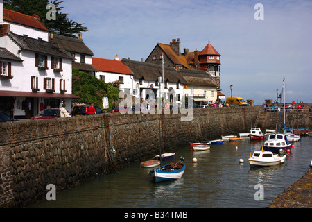 Die hübschen Hafen im Dorf Lynmouth, Devon, England Stockfoto