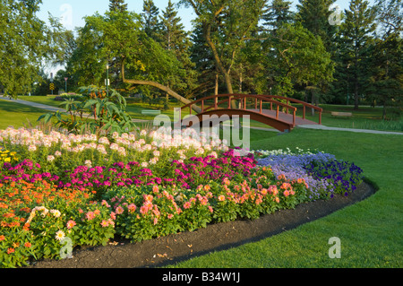 Die formale Blumenbeete im Kildonan Park in Winnipeg Manitoba Caqnada Stockfoto