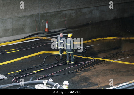 Belfast M1 Broadway Unterführung Flut Stockfoto