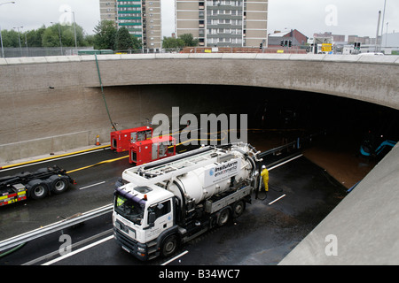 Belfast M1 Broadway Unterführung Flut Stockfoto