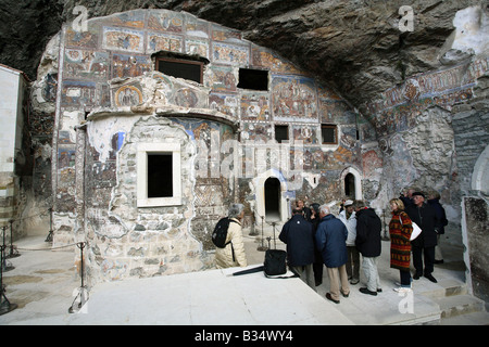 Wandmalereien im Kloster Sumela, Trabzon, Türkei Stockfoto