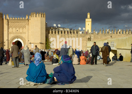 Bab el Mahrouk Fes Fes el Bali medina Stockfoto