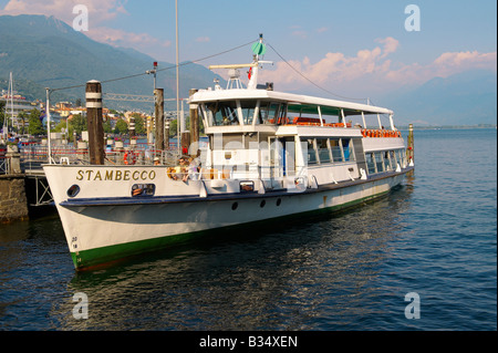 Passagier-Fähre am Lago Maggiore. Locarno, Tessin Schweiz Stockfoto