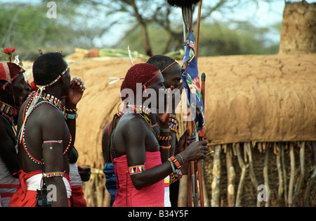 Kenia, Laikipia Plateau. Laikipiak Massai Stockfoto