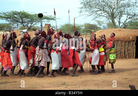 Kenia, Laikipia Plateau. Laikipiak Massai Stockfoto