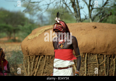 Kenia, Laikipia Plateau. Laikipiak Massai Stockfoto