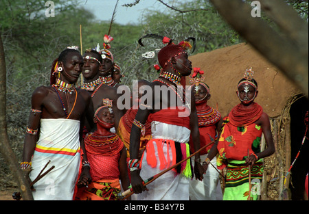 Kenia, Laikipia Plateau. Laikipiak Massai Stockfoto