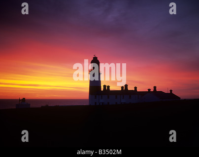 Souter Leuchtturm auf Leas in der Nähe von Marsden Dorf am South Tyneside Stockfoto