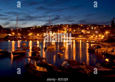 Die Stadt Krk auf der Insel Krk in Kroatien Stockfoto