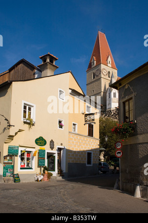 Malerisches Städtchen Weissenkirchen in Niederösterreich Stockfoto