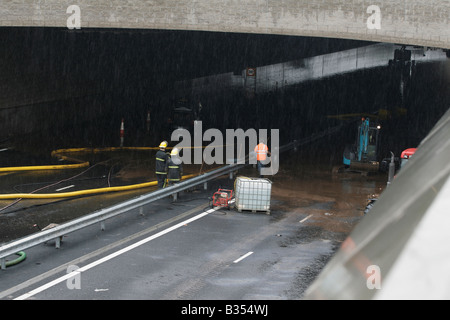 Belfast M1 Broadway Unterführung Flut Stockfoto