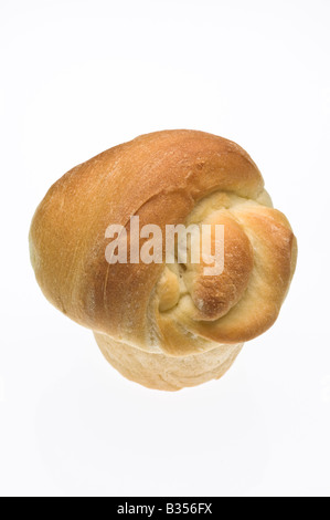 Brötchen auf dem weißen Hintergrund isoliert Stockfoto