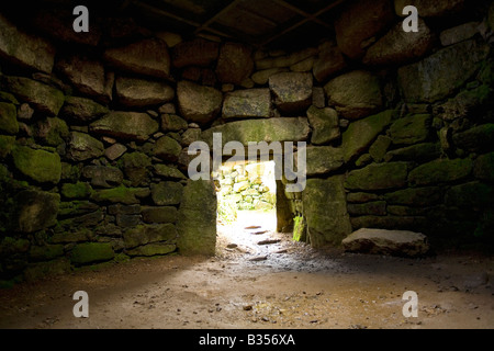 Carn Euny Steinzeit Dorf unterirdische Runde Kammer in der Nähe von Sancreed West Penwith Cornwall England Stockfoto