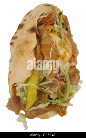 Schneiden Sie aus einem Donner kebab Stockfoto