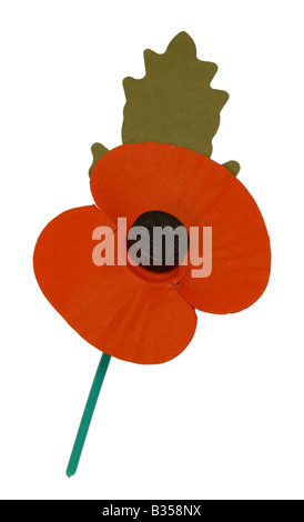 Schneiden Sie aus einem Gedenktag Mohn Blume Stockfoto