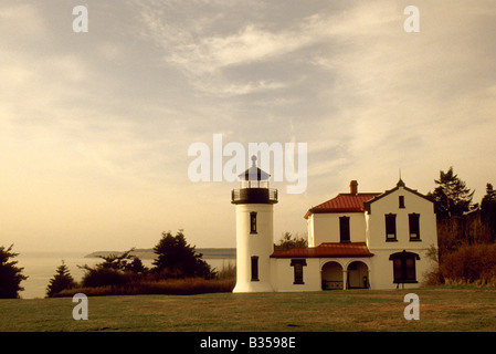 Admiralität Head Leuchtturm, Fort Casey, Whidbey Island, Washington State Stockfoto