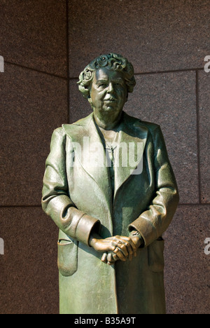 Die Franklin Delano Roosevelt Memorial Sculpture von Eleanor Roosevelt Ehefrau des Präsidenten in Washington, DC. Stockfoto