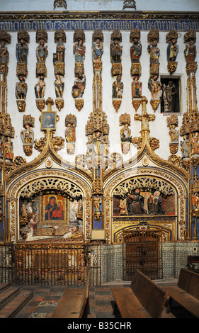 Innenraum der Capilla Dorada goldene Kapelle oder de Todos Los Santos o Dorada in der neuen Kathedrale Catedral Nueva Salamanca Spanien Stockfoto