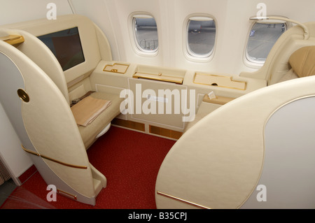 First Class Air India Boeing 777-300ER Farnborough Air Show 2008 Stockfoto