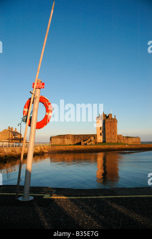 Broughty Ferry Castle, Schottland, genommen im Abendlicht. Stockfoto