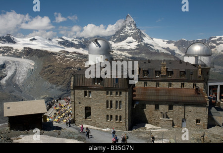 Blick nach Westen vom Gornergrat (3089m), Wallis, Schweiz Stockfoto