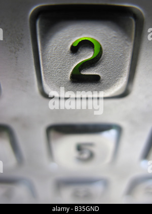 Nummer 2 zwei auf ein Sicherheitssystem Stockfoto