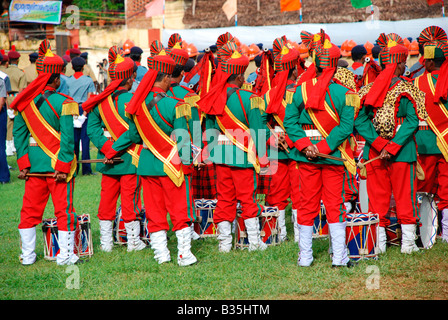 Ein Band-Kontingent von Kerala Polizei, Indien Stockfoto